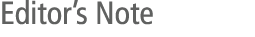 Editor’s Note