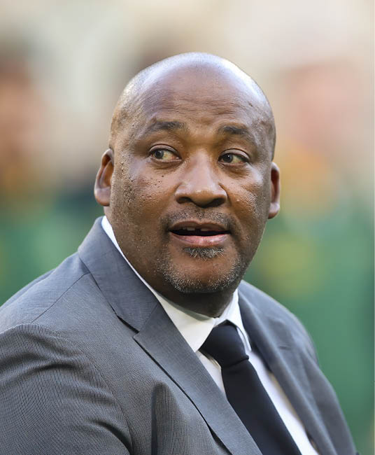 JOHANNESBURG, SOUTH AFRICA - AUGUST 31: Sports Minister Gayton McKenzie during the Castle Lager Rugby Championship match between South Africa and New Zealand at Emirates Airline Park on August 31, 2024 in Johannesburg, South Africa. (Photo by Gordon Arons/Gallo Images/Getty Images)