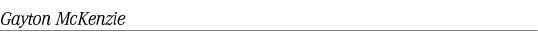 Gayton McKenzie
