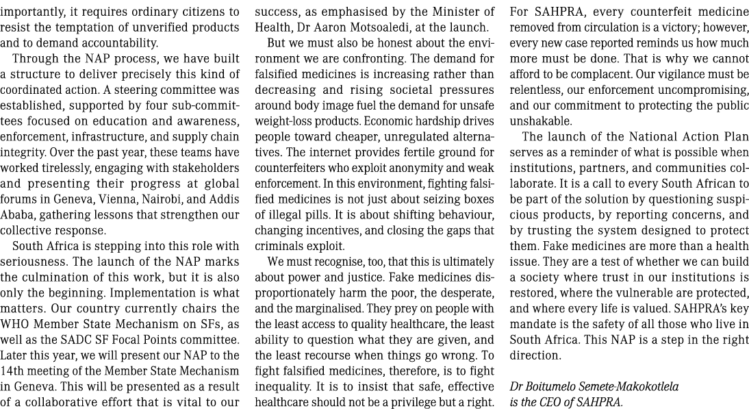 importantly, it requires ordinary citizens to resist the temptation of unverified products and to demand accountabili...