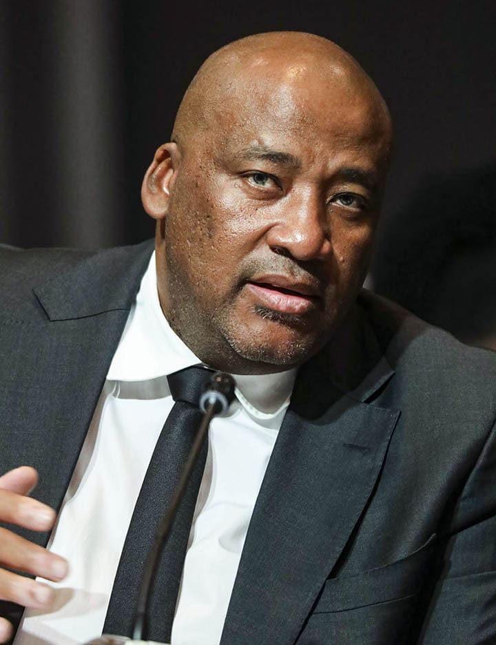 SANDTON, SOUTH AFRICA - MAY 05: Gayton McKenzie (Minister of Sports, Arts and Culture of South Africa) at the 2nd G20 Culture Working Group Session on Day 1 at the Sandton Convention Centre on May 05, 2025 in Sandton, South Africa. This significant gathering forms part of South Africa?s G20 Presidency, the first to be hosted on African soil, and serves as a platform for in-depth discussions on four key priorities. (Photo by OJ Koloti/Gallo Images via Getty Images)