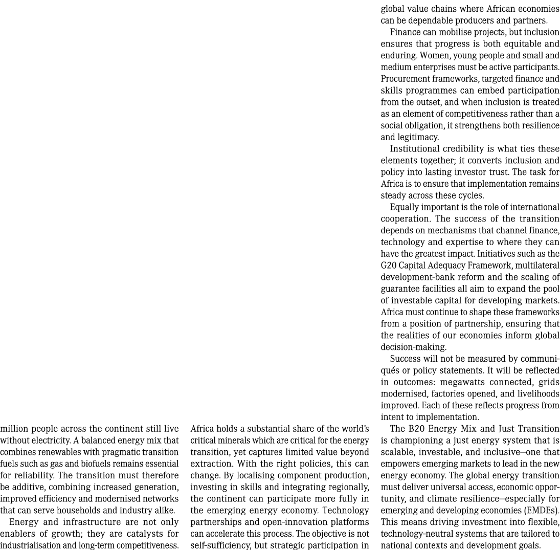million people across the continent still live without electricity. A balanced energy mix that combines renewables wi...