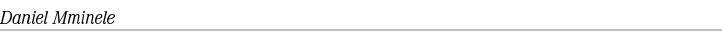 Daniel Mminele