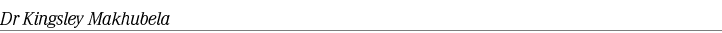 Dr Kingsley Makhubela
