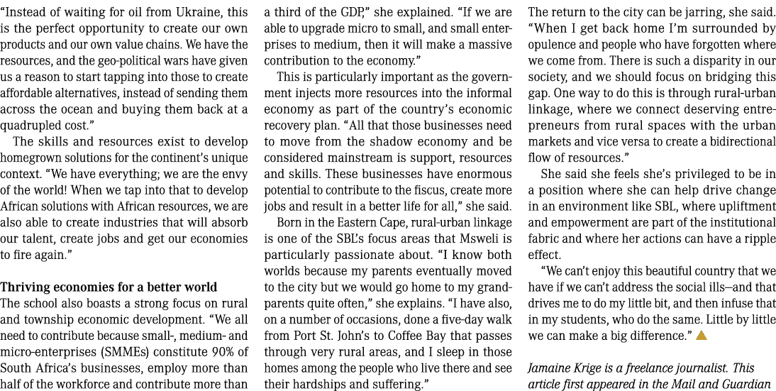 “Instead of waiting for oil from Ukraine, this is the perfect opportunity to create our own products and our own valu...