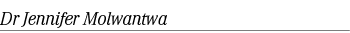 Dr Jennifer Molwantwa