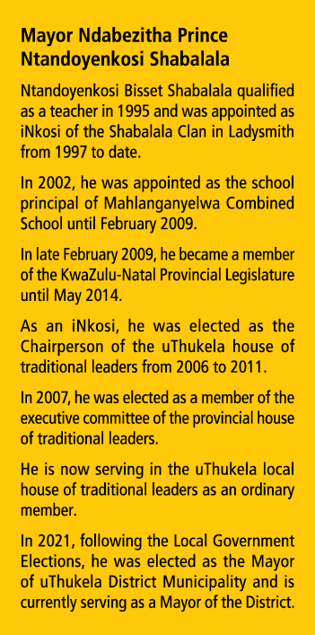 Mayor Ndabezitha Prince Ntandoyenkosi Shabalala Ntandoyenkosi Bisset Shabalala qualified as a teacher in 1995 and was...