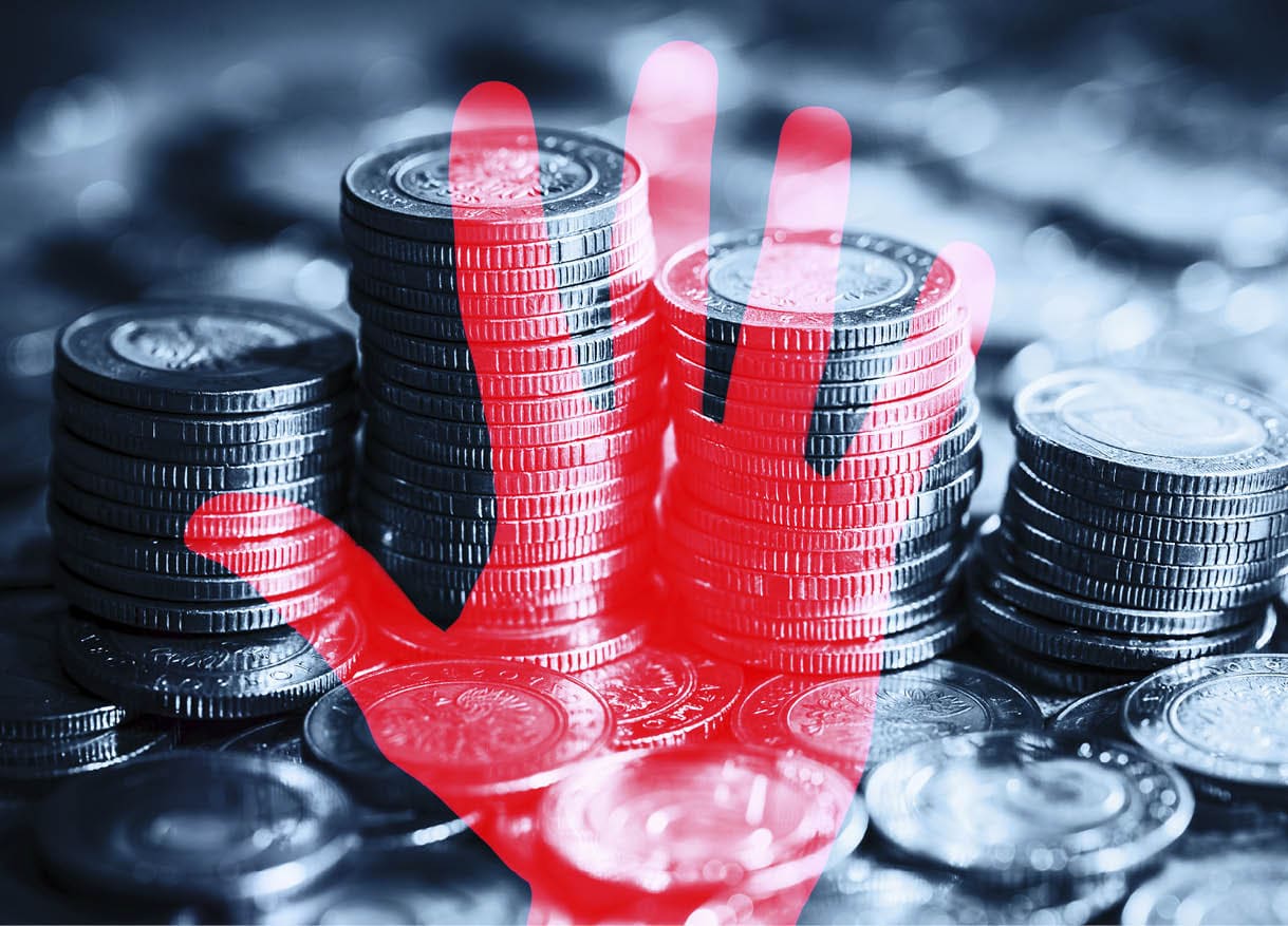 Rejecting money. Stop bloody money flow.