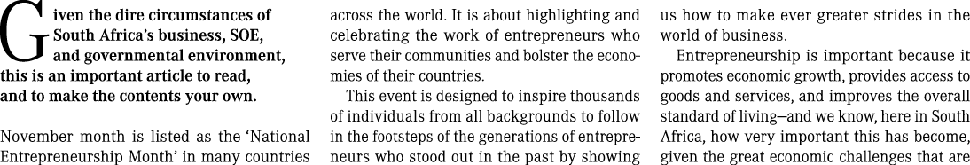 Given the dire circumstances of South Africa’s business, SOE, and governmental environment, this is an important arti...