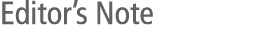 Editor’s Note