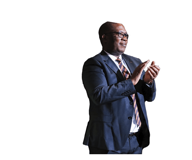 JOHNNESBURG, SOUTH AFRICA - JANUARY 18: Panyaza Lesufi at the release of the 2023 Matric Exams Results at Mosaiek Church in Fairland on January 18, 2024 in Johannesburg, South Africa. The announcement follows the release of the Independent Examinations Board candidates' results, who achieved an overall pass rate of 98.46%.(Photo by Luba Lesolle/Gallo Images via Getty Images)