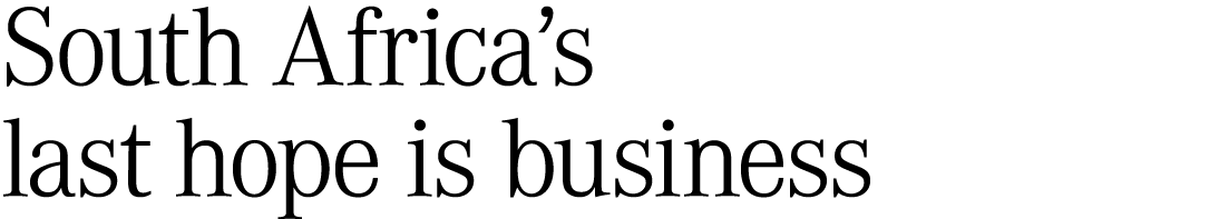 South Africa’s last hope is business 