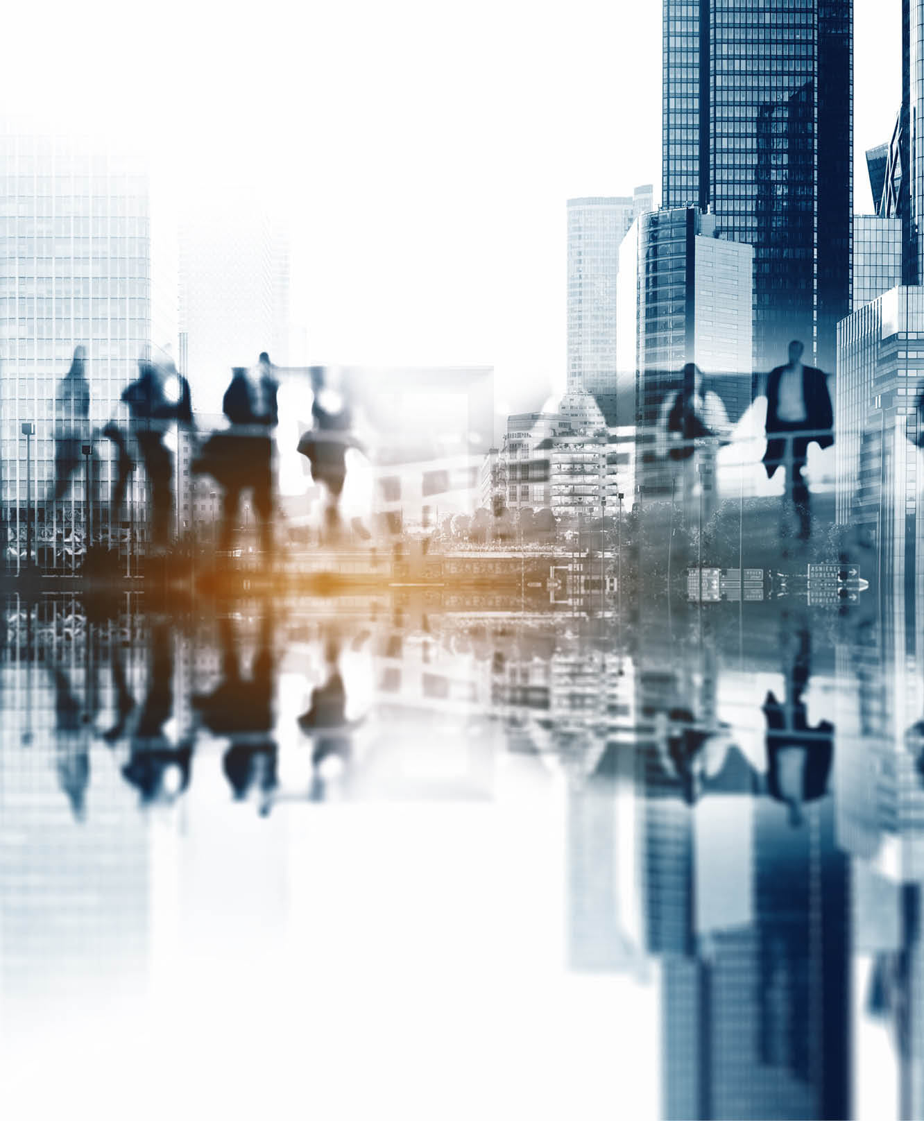 Multiple exposure blurred image. Economy, finances, business concept illustration.