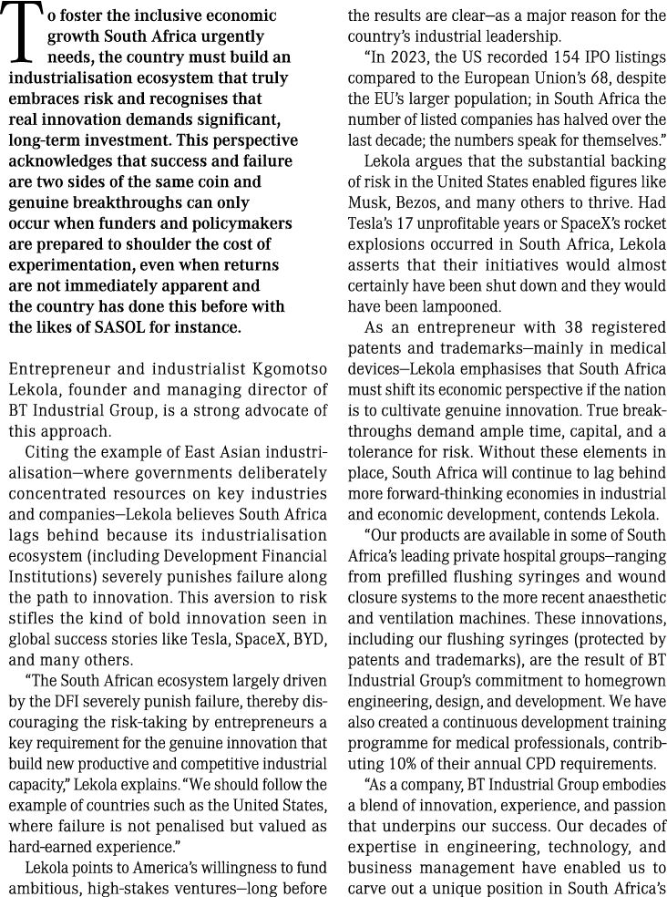  To foster the inclusive economic growth South Africa urgently needs, the country must build an industrialisation eco...