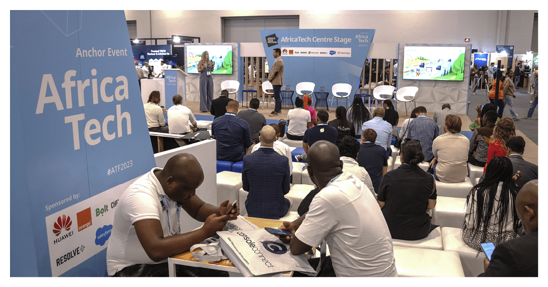 CAPE TOWN, SOUTH AFRICA - NOVEMBER 15: The Africa Tech Festival 2023 at Cape Town International Convention Centre on November 15, 2023 in Cape Town, South Africa. The festival aims to unite Africa's tech ecosystem and accelerate Africa's enterprise digital transformation with premium content dedicated to AI, IoT, blockchain, fintech, cloud, data centers & security. (Photo by Jeffrey Abrahams/Gallo Images via Getty Images)