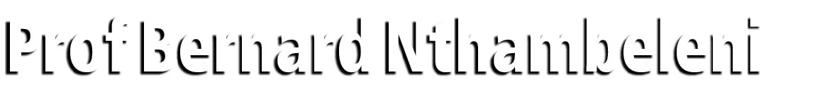 Prof Bernard Nthambeleni