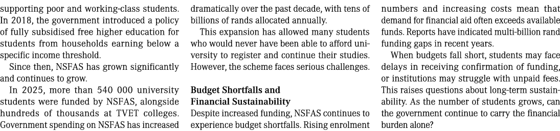 supporting poor and working class students. In 2018, the government introduced a policy of fully subsidised free high...