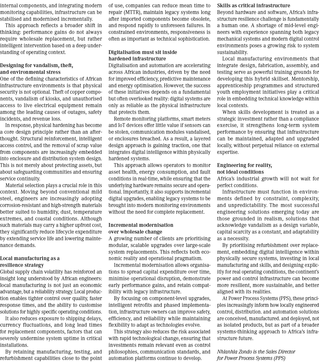 internal components, and integrating modern monitoring capabilities, infrastructure can be stabilised and modernised ...