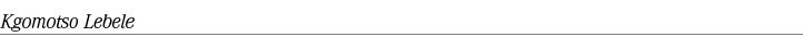 Kgomotso Lebele