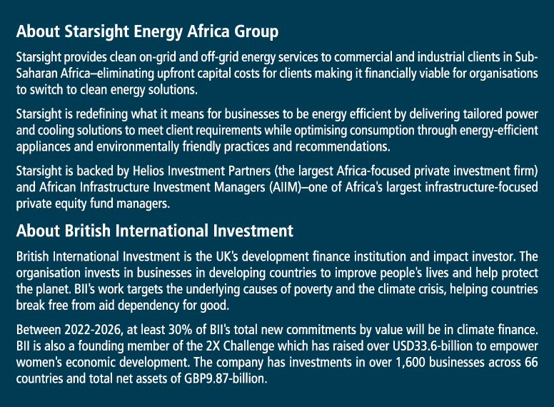 About Starsight Energy Africa Group Starsight provides clean on grid and off grid energy services to commercial and i...