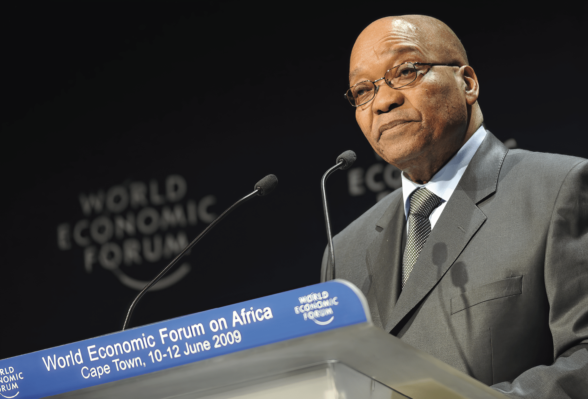 CAPE TOWN/SOUTH AFRICA, 10JUN2009 - Jacob Zuma, President of South Africa, at the Opening Plenary on Africa and the New Global Economy held During the World Economic Forum on Africa 2009 in Cape Town, South Africa, June 10, 2009 Copyright World Economic Forum www.weforum.org / Eric Miller emiller@iafrica.com
