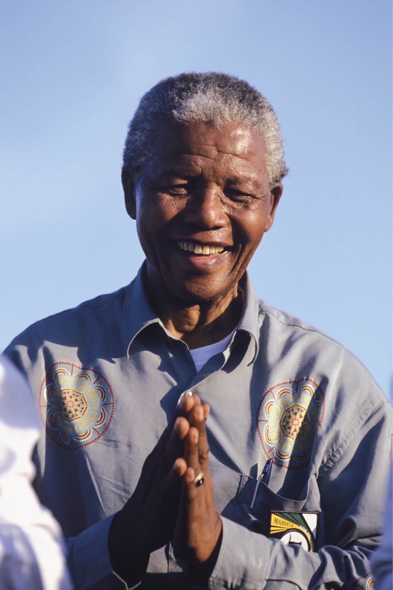 Nelson Mandela speaks to supporters at a campaign event. After more then 27 years in jail as an anti-apartheid activist, Nelson Mandela lead a 1994 campaign for President as a member of the African National Congress (ANC), in the first free elections in South Africa in 1994. Mandela has received more than 250 awards over four decades, including the 1993 Nobel Peace Prize. (Photo by Brooks Kraft LLC/Sygma via Getty Images)