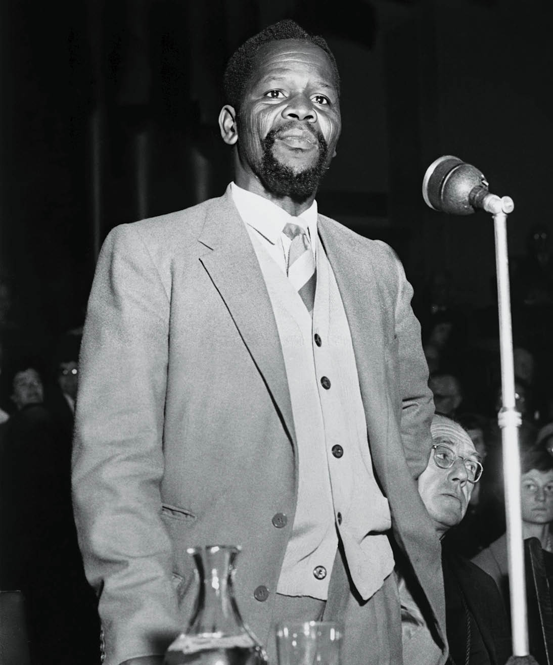 Deputy President of the African National Congress, Oliver Tambo, speaks at a Christian Action meeting in Westminster Abbey. London, May 11, 1960.