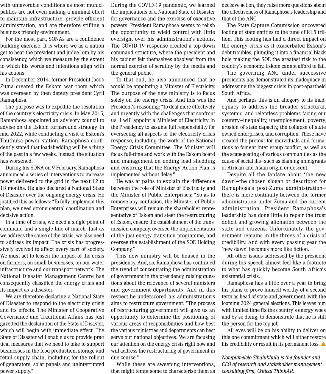 with unfavorable conditions as most municipalities are not even making a minimal effort to maintain infrastructure, p...