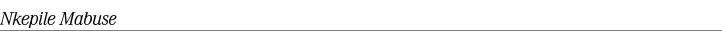 Nkepile Mabuse