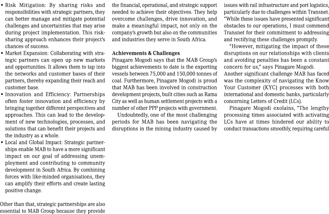 • Risk Mitigation: By sharing risks and responsibilities with strategic partners, they can better manage and mitigate...