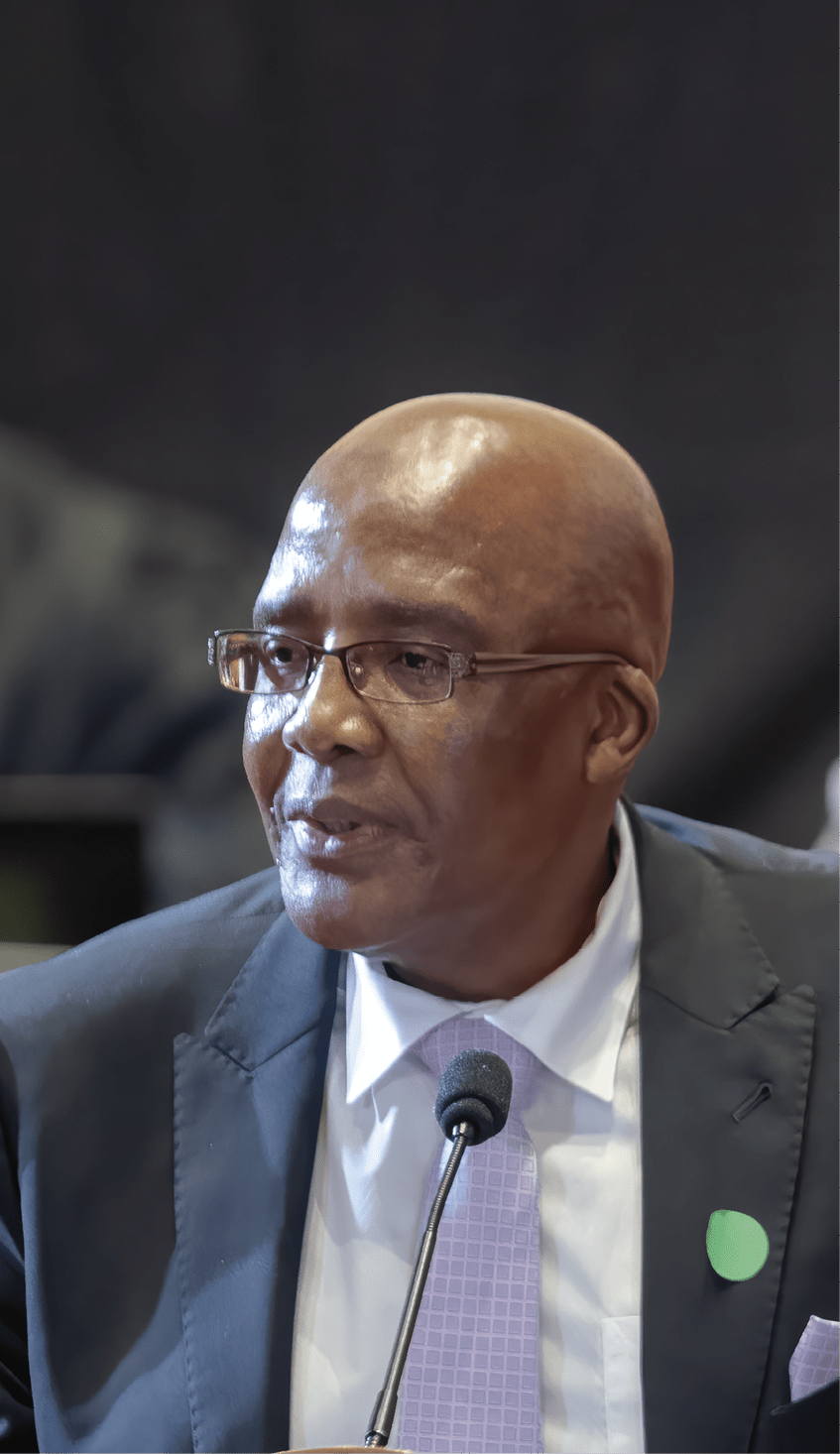 CAPE TOWN, SOUTH AFRICA - FEBRUARY 14: The Minister of Home Affairs, Dr Aaron Motsoaledi at the Debate on 2022 State Of The Nation (SONA) at Cape Town City Hall on February 14, 2022 in Cape Town, South Africa.  The National Assembly (NA) and the National Council of Provinces (NCOP) held joint sittings to debate the State of the Nation Address (SONA), which President Cyril Ramaphosa delivered at the Cape Town City Hall on 10 February. (Photo by Jaco Marais/Die Burger/Gallo Images via Getty Images)