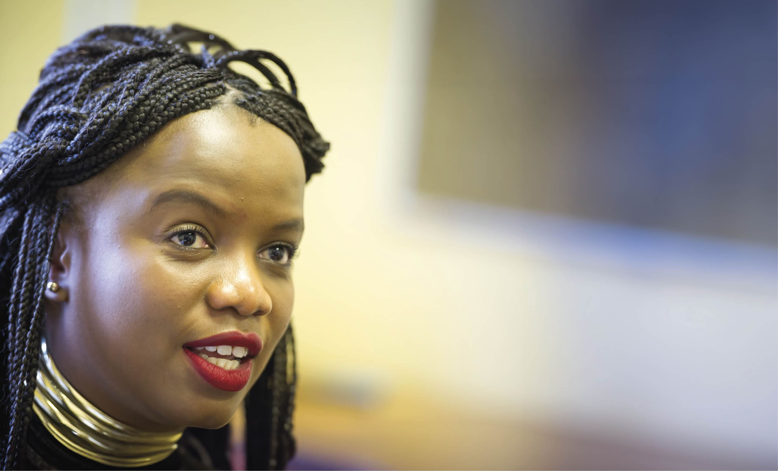CAPE TOWN, SOUTH AFRICA JUNE 14: (SOUTH AFRICA OUT) Democratic Alliance (DA) National Spokesperson and Member of Parliament Phumzile Van Damme poses for a portrait during an interview on June 14, 2017 in Cape Town, South Africa.  When asked if she thinks Helen Zille should stop tweeting, Van Damme answered No, she may be tweet, but like everyone in the DA she must obey the party policy. (Photo by Gallo Images / Rapport / Conrad Bornman)