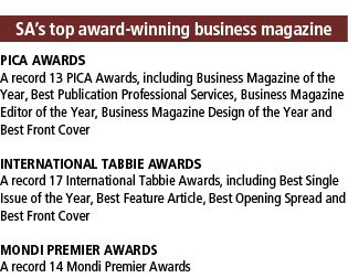 SA&rsquo;s top award winning business magazine PICA AWARDS A record 13 PICA Awards, including Business Magazine of the Year...