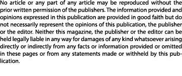 No article or any part of any article may be reproduced without the prior written permission of the publishers. The i...