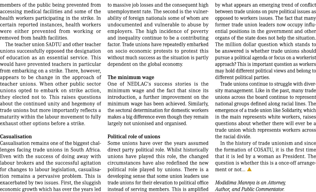 members of the public being prevented from accessing medical facilities and some of the health workers participating ...