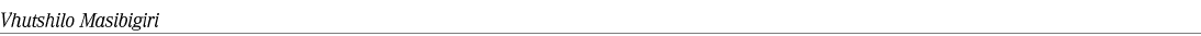 Vhutshilo Masibigiri
