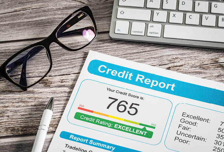 report credit score banking borrowing application risk form document loan business market concept - stock image