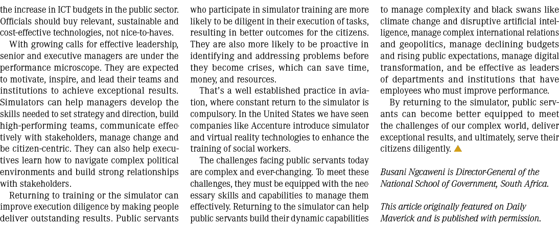 the increase in ICT budgets in the public sector. Officials should buy relevant, sustainable and cost effective techn...