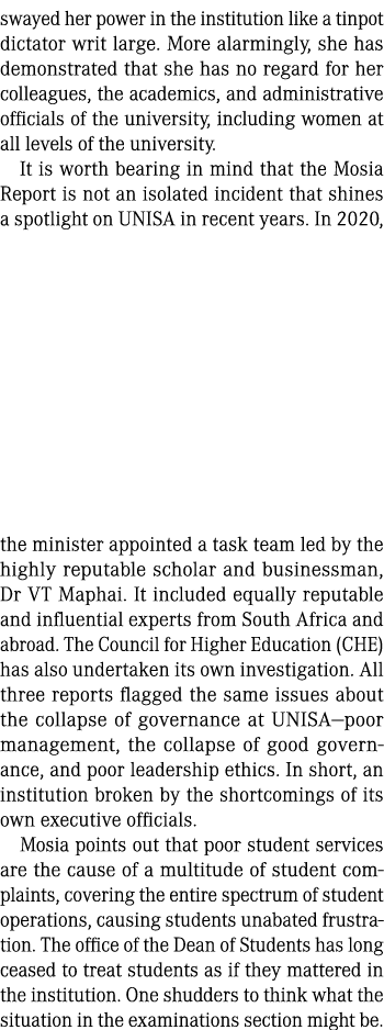 swayed her power in the institution like a tinpot dictator writ large. More alarmingly, she has demonstrated that she...