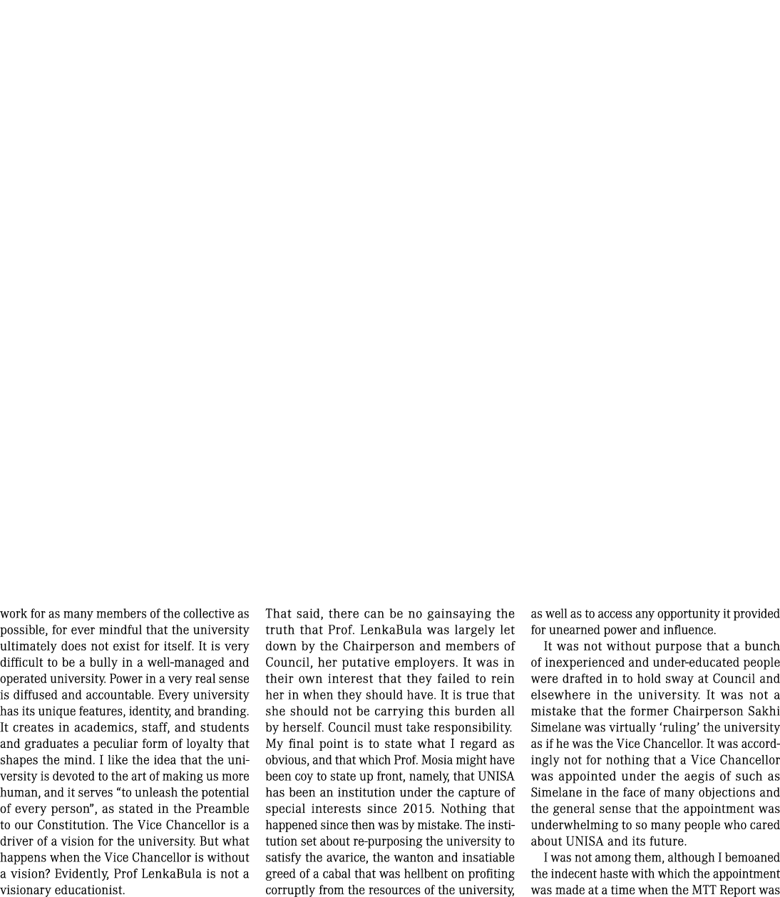 work for as many members of the collective as possible, for ever mindful that the university ultimately does not exis...