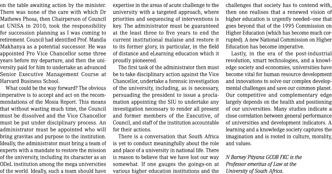 on the table awaiting action by the minister. There was none of the care with which Dr Mathews Phosa, then Chairperso...