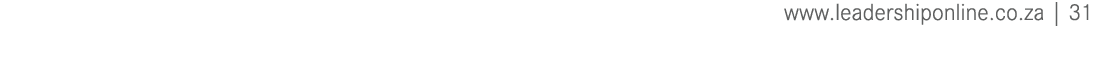 www.leadershiponline.co.za | 31