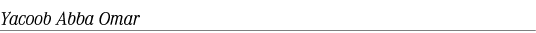 Yacoob Abba Omar
