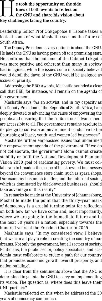 He took the opportunity on the side lines of both events to reflect on the GNU and share his vision about key challen...