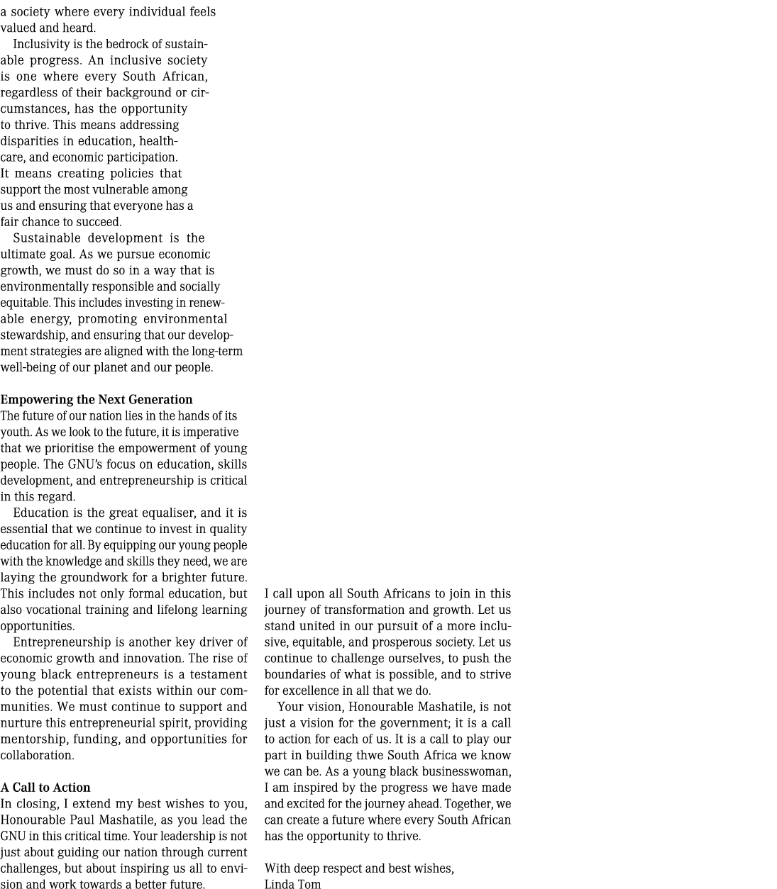 a society where every individual feels valued and heard. Inclusivity is the bedrock of sustainable progress. An inclu...