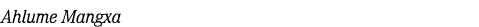 Ahlume Mangxa