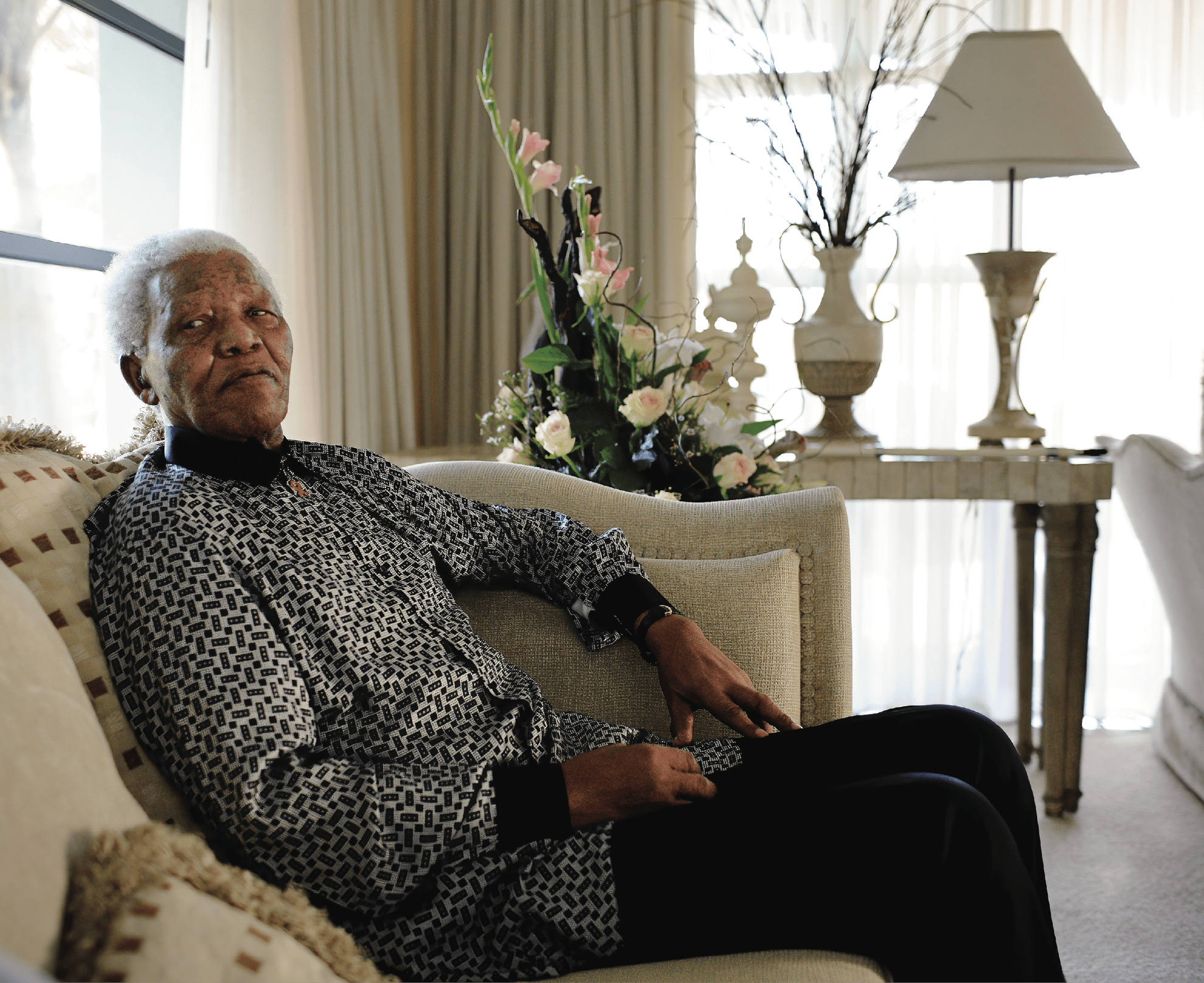 MAPUTO, MOZAMBIQUE - JUNE 14: Former President Nelson Mandela of South Africa relaxes while on holiday on June 14, 2006 in Maputo, Mozambique. He is retired and takes time off with his wife Graca Machel in her residence in central Maputo. Mr. Mandela turns 88 on July 18, 2006. The ANC freedom fighter spent 27 years in prison, and was released in 1990. He became President of South Africa after the first multiracial democratic elections in April 1994. Mr. Mandela retired after one term in 1999 and gave the leadership to the current president Mr. Thabo Mbeki. (Photo by Per-Anders Pettersson/Getty Images)