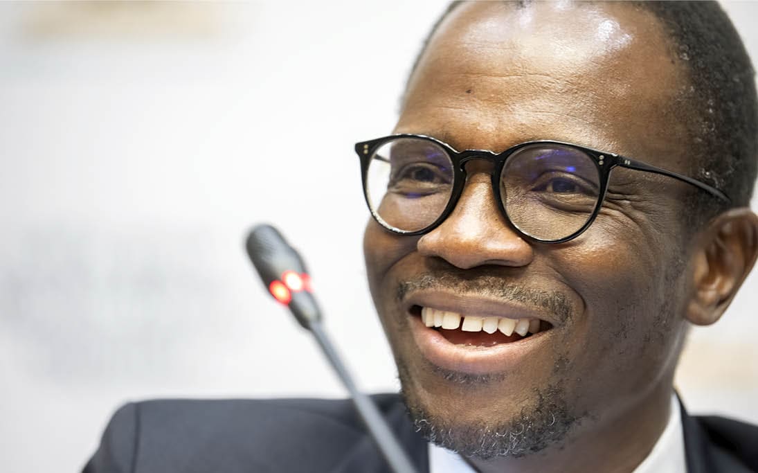CAPE TOWN, SOUTH AFRICA - NOVEMBER 01: Deputy Minister of Finance, David Masondo during a press conference at the Medium Term Budget Policy Statement at Cape Town City Hall on November 01, 2022 in Cape Town, South Africa. The statement allows government departments to apply for adjustments to their budgets, apply for rollovers, request additional funds for unforeseeable and unavoidable expenditures, and also indicates how the government intends to allocate the upcoming national budget. (Photo by Jaco Marais/Die Burger/Gallo Images via Getty Images)
