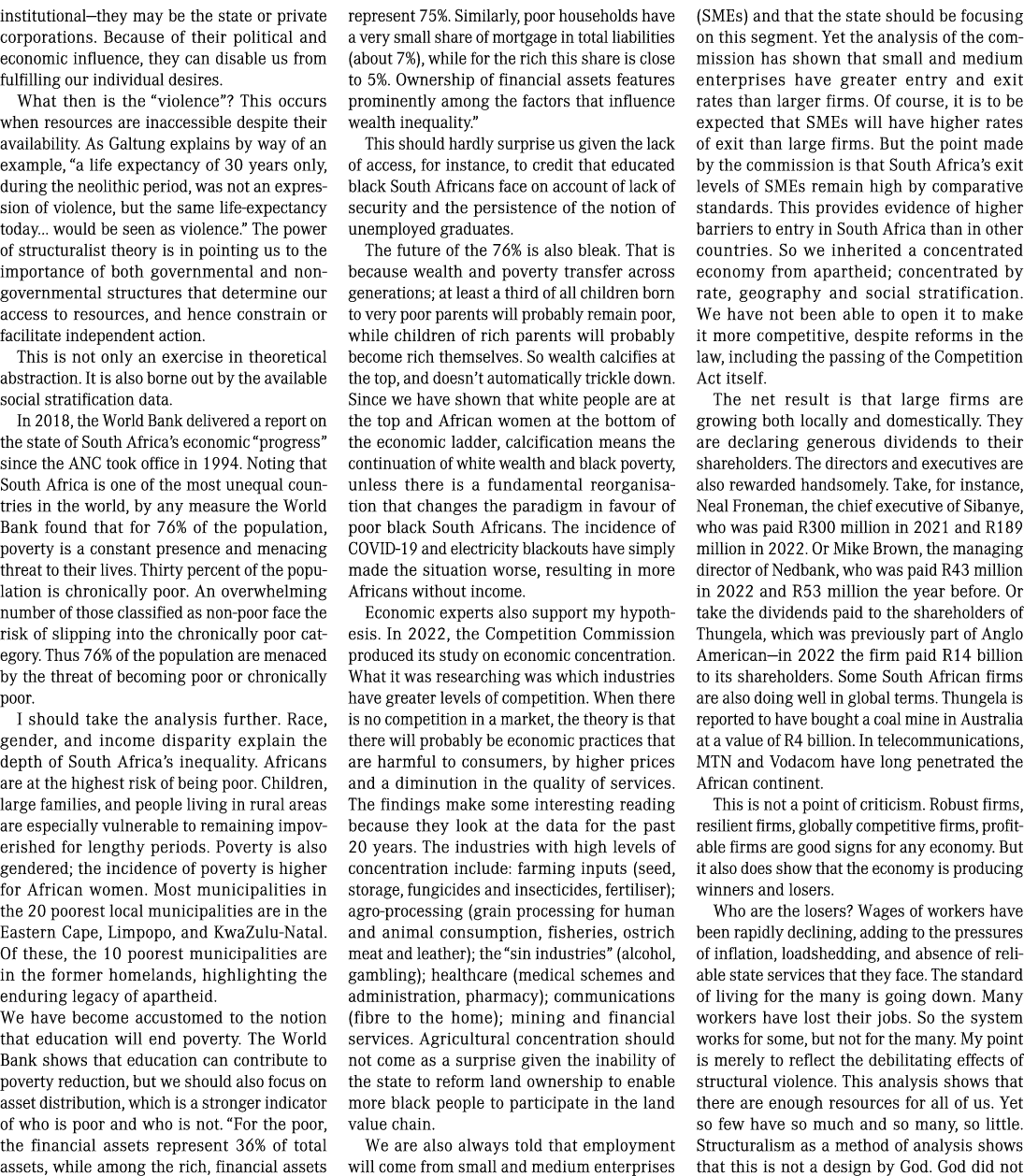 institutional—they may be the state or private corporations  Because of their political and economic influence, they    
