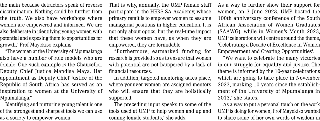 the main because detractors speak of reverse discrimination  Nothing could be further from the truth  We also have wo   